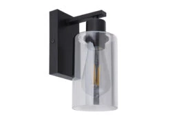 MeineWunschleuchte LED Wandleuchte Mit Rauchglas Lampenschirm Ø 10cm, Metall Schwarz 11 MeineWunschleuchte LED Wandleuchte Mit Rauchglas Lampenschirm Ø 10cm, Metall Schwarz -Globo Store led wandleuchte mit rauchglas lampenschirm 10cm me 5