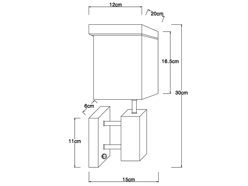 MeineWunschleuchte LED Wandleuchte Mit Stoff Lampenschirm Und Holzoptik, Höhe 30cm 4 MeineWunschleuchte LED Wandleuchte Mit Stoff Lampenschirm Und Holzoptik, Höhe 30cm – Bild 4
