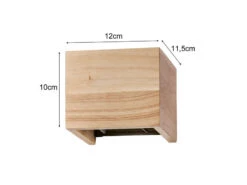 Fischer & Honsel LED Wandleuchte PALOMA Holz Würfel Up And Down, 12cm Breit -Globo Store led wandleuchte paloma holz wuerfel up and down 12 3