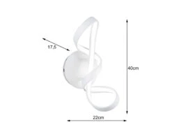 Reality Leuchten LED Wandleuchte PERUGIA Metall Weiß Matt 3 Stufen Dimmer - Höhe 40cm -Globo Store led wandleuchte perugia metall weiss matt 3 stufen 3