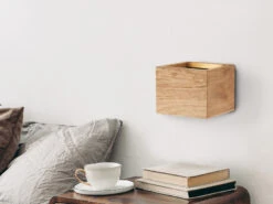 Fischer & Honsel LED Wandleuchte SHINE WOOD Holz Würfel Up And Down, 12,5cm Breit -Globo Store led wandleuchte shine wood holz wuerfel up and dow 11