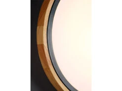 Luce Design LED Wandleuchte SOLSTAR Mit Holz Rahmen Rund Ø30cm, Für Wand & Decke -Globo Store led wandleuchte solstar mit holz rahmen rund 30cm 1 5