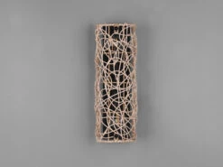 MeineWunschleuchte LED Wandleuchte Up Down Rattan Geflecht Natur 2 Flammig Höhe 30cm -Globo Store led wandleuchte up down rattan geflecht natur 2 fl 5