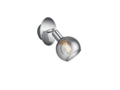 MeineWunschleuchte LED Wandstrahler 1 Flammiger Wandspot Chrom/Rauchglas In Smoke, 12x18cm 8 MeineWunschleuchte LED Wandstrahler 1 Flammiger Wandspot Chrom/Rauchglas In Smoke, 12x18cm -Globo Store led wandstrahler 1 flammiger wandspot chrom rauchg 2