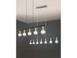 MeineWunschleuchte LED Wandstrahler Messing/Schwarz Dimmbar, 1 Flammiger Spot Mit Schalter -Globo Store led wandstrahler messing schwarz dimmbar 1 flammig 8