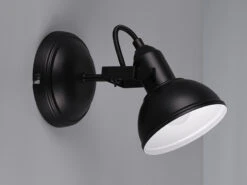 Reality Leuchten LED Wandstrahler Metall Schwarz - Dimmbar, Spot Dreh-& Schwenkbar Ø13cm -Globo Store led wandstrahler metall schwarz dimmbar spot dreh 1 2