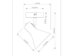 MeineWunschleuchte LED Wandstrahler Metall Schwarz/Gold Dimmbar 1 Spot Schwenkbar Ø11cm -Globo Store led wandstrahler metall schwarz gold dimmbar 1 spo 3