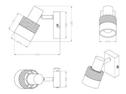 MeineWunschleuchte LED Wandstrahler Mit Holzelement & Draht-Stoff Lampenschirm, H: 13,5cm -Globo Store led wandstrahler mit holzelement draht stoff lampe 6