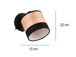 MeineWunschleuchte LED Wandstrahler Mit Schalter Und Lampenschirm In Holzoptik, Höhe 22cm 10 MeineWunschleuchte LED Wandstrahler Mit Schalter Und Lampenschirm In Holzoptik, Höhe 22cm -Globo Store led wandstrahler mit schalter und lampenschirm in 1 3