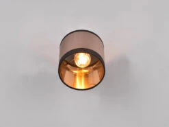 MeineWunschleuchte LED Wandstrahler Mit Schalter Und Stoffschirm In Taupe/Gold, Höhe 21cm 11 MeineWunschleuchte LED Wandstrahler Mit Schalter Und Stoffschirm In Taupe/Gold, Höhe 21cm -Globo Store led wandstrahler mit schalter und stoffschirm in t 3