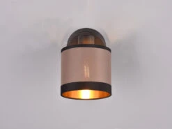 MeineWunschleuchte LED Wandstrahler Mit Schalter Und Stoffschirm In Taupe/Gold, Höhe 21cm 12 MeineWunschleuchte LED Wandstrahler Mit Schalter Und Stoffschirm In Taupe/Gold, Höhe 21cm -Globo Store led wandstrahler mit schalter und stoffschirm in t 4