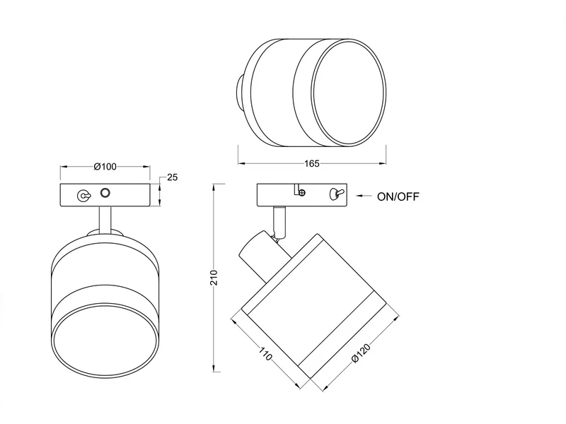 MeineWunschleuchte LED Wandstrahler Mit Schalter Und Stoffschirm In Taupe/Gold, Höhe 21cm 8 MeineWunschleuchte LED Wandstrahler Mit Schalter Und Stoffschirm In Taupe/Gold, Höhe 21cm – Bild 8