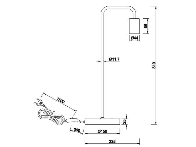 Trio Leuchten Minimalistische Retro Tischleuchte DIALLO, Schwarz Matt 6 Trio Leuchten Minimalistische Retro Tischleuchte DIALLO, Schwarz Matt – Bild 6