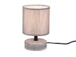 Reality Leuchten Moderne Keramik Tischleuchte MARIE Stofflampenschirm In Braun Ø13cm, Höhe 20cm -Globo Store moderne keramik tischleuchte marie stofflampenschi 1