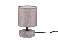 Reality Leuchten Moderne Keramik Tischleuchte MARIE Stofflampenschirm In Braun Ø13cm, Höhe 20cm -Globo Store moderne keramik tischleuchte marie stofflampenschi 4