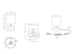 Reality Leuchten Moderne Keramik Tischleuchte MARIE Stofflampenschirm In Braun Ø13cm, Höhe 20cm -Globo Store moderne keramik tischleuchte marie stofflampenschi 5