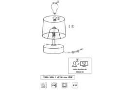 Reality Leuchten Moderne Keramik Tischleuchte MARIE Stofflampenschirm In Braun Ø13cm, Höhe 20cm -Globo Store moderne keramik tischleuchte marie stofflampenschi 6