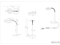 Reality Leuchten Moderne LED Schreibtischleuchte Flexibel & Biegsam RENNES 1 Flammig In Chrom -Globo Store moderne led schreibtischleuchte flexibel biegsam r 10