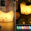 Niermann Nachtlicht CATTY CAT, Per USB Aufladbar, Dimmbar, 7 Lichtfarben, Mit Soundeffekt