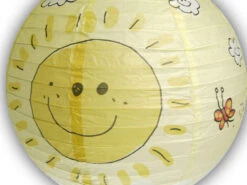 Niermann Papier Lampenschirm Fürs Kinderzimmer Mit Fröhlichem Sonnen Motiv Ø 40cm -Globo Store papier lampenschirm fuers kinderzimmer mit froehli 14