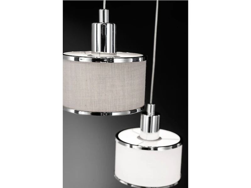 Wofi Pendelleuchte CIARA 5-flammig Mit Stoffschirmen Mehrfarbig, Ø 40cm 4 Wofi Pendelleuchte CIARA 5-flammig Mit Stoffschirmen Mehrfarbig, Ø 40cm – Bild 4