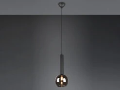 Trio Leuchten Pendelleuchte CLAYTON Industrial Einflammig Rauchglas - Glaskugel Ø 20cm 10 Trio Leuchten Pendelleuchte CLAYTON Industrial Einflammig Rauchglas - Glaskugel Ø 20cm -Globo Store pendelleuchte clayton industrial einflammig rauchg 2