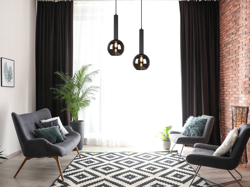 Trio Leuchten Pendelleuchte CLAYTON Industrial Einflammig Rauchglas - Glaskugel Ø 20cm 7 Trio Leuchten Pendelleuchte CLAYTON Industrial Einflammig Rauchglas - Glaskugel Ø 20cm – Bild 7