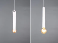 Trio Leuchten Pendelleuchte CLERMONT 1-Flammig Weiß Ø 10cm -Globo Store pendelleuchte clermont 1 flammig weiss 10cm 4