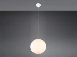 Reality Leuchten Pendelleuchte FURRY Mit Kugel Lampenschirm Aus Plüsch, Ø 35cm -Globo Store pendelleuchte furry mit kugel lampenschirm aus plu 2