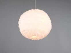 Reality Leuchten Pendelleuchte FURRY Mit Kugel Lampenschirm Aus Plüsch, Ø 35cm -Globo Store pendelleuchte furry mit kugel lampenschirm aus plu 5