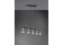 Reality Leuchten Pendelleuchte VANNES 5 Flammig Messing/Schwarz Balken 82cm Breit 16 Reality Leuchten Pendelleuchte VANNES 5 Flammig Messing/Schwarz Balken 82cm Breit -Globo Store pendelleuchte vannes 5 flammig messing schwarz bal 4