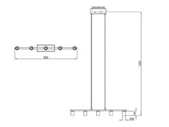 Reality Leuchten Pendelleuchte VANNES 5 Flammig Messing/Schwarz Balken 82cm Breit 20 Reality Leuchten Pendelleuchte VANNES 5 Flammig Messing/Schwarz Balken 82cm Breit -Globo Store pendelleuchte vannes 5 flammig messing schwarz bal 8