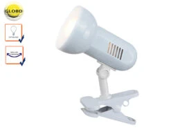 Globo Praktische Klemmleuchte / Klammerleuchte BASIC In Weiß, Schwenkbar -Globo Store praktische klemmleuchte klammerleuchte basic in we 2