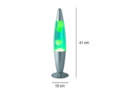 Reality Leuchten Raketen Lavalampe 90er Jahre Lichtsäule In Gelb,blau/Silber, Höhe 41cm Ø10cm -Globo Store raketen lavalampe 90er jahre lichtsaeule in gelbbl 2