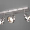 Trio Leuchten Retro LED Deckenstrahler 3 Flammig Silber Spots Schwenkbar