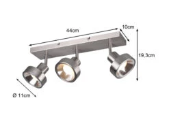 Trio Leuchten Retro LED Deckenstrahler 3 Flammig Silber Spots Schwenkbar 8 Trio Leuchten Retro LED Deckenstrahler 3 Flammig Silber Spots Schwenkbar -Globo Store retro led deckenstrahler 3 flammig silber spots sc 2