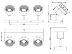 Trio Leuchten Retro LED Deckenstrahler 3 Flammig Silber Spots Schwenkbar 9 Trio Leuchten Retro LED Deckenstrahler 3 Flammig Silber Spots Schwenkbar -Globo Store retro led deckenstrahler 3 flammig silber spots sc 3