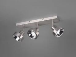 Trio Leuchten Retro LED Deckenstrahler 3 Flammig Silber Spots Schwenkbar 11 Trio Leuchten Retro LED Deckenstrahler 3 Flammig Silber Spots Schwenkbar -Globo Store retro led deckenstrahler 3 flammig silber spots sc 5