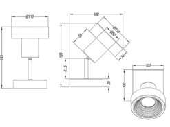 Trio Leuchten Retro LED Wand- & Deckenstrahler 1 Flammig Silber Spot Schwenkbar 9 Trio Leuchten Retro LED Wand- & Deckenstrahler 1 Flammig Silber Spot Schwenkbar -Globo Store retro led wand deckenstrahler 1 flammig silber spo 3