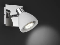 Wofi Retro Wandstrahler Lampenschirm Beton Spot Schwenkbar GU10 - Wandbeleuchtung -Globo Store retro wandstrahler lampenschirm beton spot schwenk 4