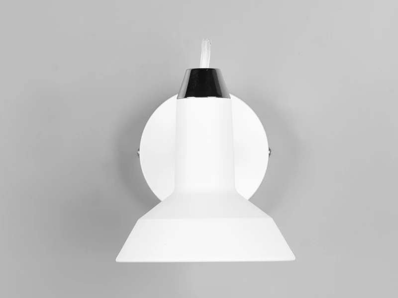 Trio Leuchten Retro Wandstrahler ROXIE 1-flammig Aus Metall In Weiß Matt 4 Trio Leuchten Retro Wandstrahler ROXIE 1-flammig Aus Metall In Weiß Matt – Bild 4