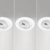Trio Leuchten Runde Einbaustrahler Decke JURA 3er Set Ø 8,3cm Schwenkbar Weiß Matt GU10