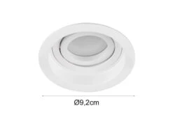 Trio Leuchten Runder Deckeneinbaustrahler KENAI Weiß Matt, Schwenkbar Ø 9,2cm -Globo Store runder deckeneinbaustrahler kenai weiss matt schwe 2