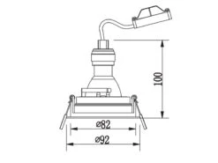 Trio Leuchten Runder Deckeneinbaustrahler KENAI Weiß Matt, Schwenkbar Ø 9,2cm -Globo Store runder deckeneinbaustrahler kenai weiss matt schwe 6