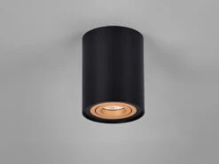 Trio Leuchten Runder Deckenstrahler COOKIE Spot Schwenkbar Schwarz-Gold -Globo Store runder deckenstrahler cookie spot schwenkbar schwa 4