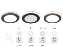 Trio Leuchten Runder LED Deckeneinbaustrahler AURA Schwarz Matt Ø 8,2cm -Globo Store runder led deckeneinbaustrahler aura schwarz matt 1 6