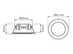 Trio Leuchten Runder LED Deckeneinbaustrahler AURA Schwarz Matt Ø 8,2cm -Globo Store runder led deckeneinbaustrahler aura schwarz matt 1 9