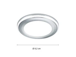 Trio Leuchten Runder LED Deckeneinbaustrahler AURA Silber Chromfarben Ø 8,2cm -Globo Store runder led deckeneinbaustrahler aura silber chromf 13