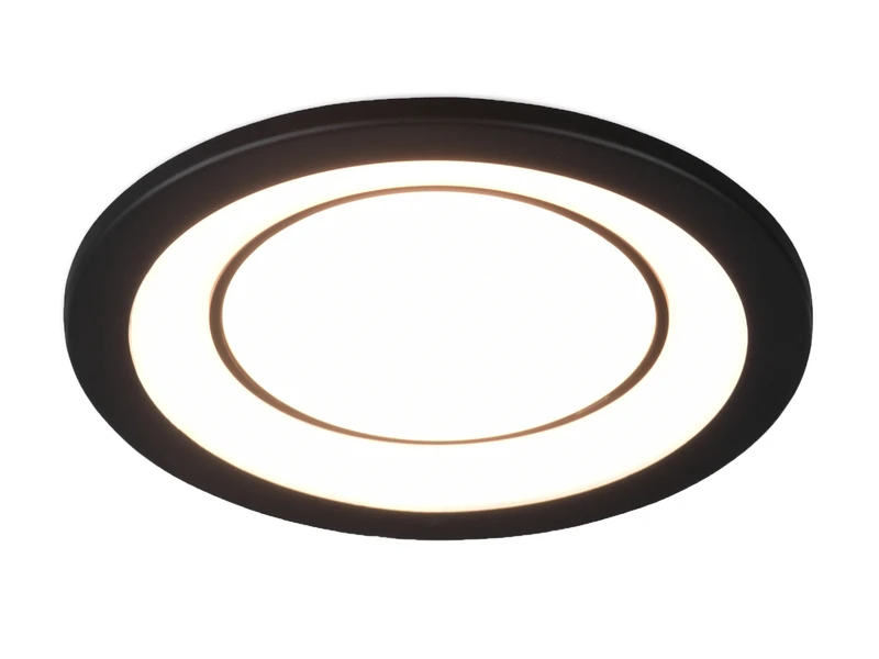 Trio Leuchten Runder LED Deckeneinbaustrahler CORE In Schwarz Matt Ø 14,8cm 2 Trio Leuchten Runder LED Deckeneinbaustrahler CORE In Schwarz Matt Ø 14,8cm – Bild 2