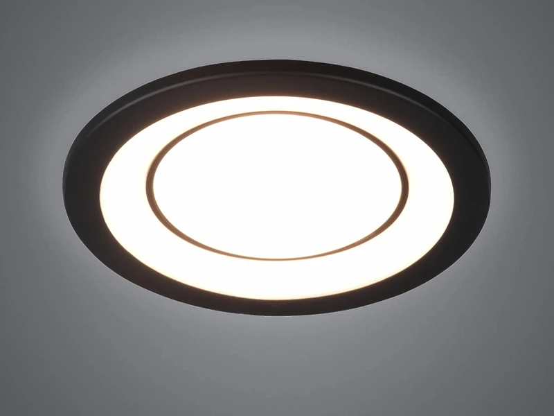 Trio Leuchten Runder LED Deckeneinbaustrahler CORE In Schwarz Matt Ø 14,8cm 3 Trio Leuchten Runder LED Deckeneinbaustrahler CORE In Schwarz Matt Ø 14,8cm – Bild 3